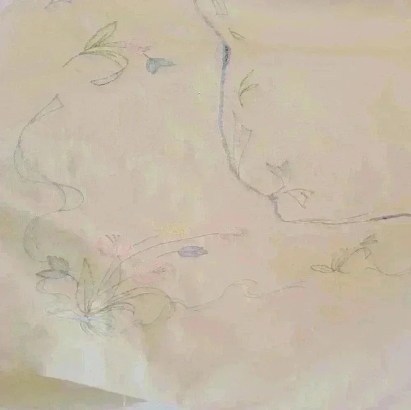 VTG-Floral Embroidered Tablecloth - 60 x 100 - Picture 1 of 7